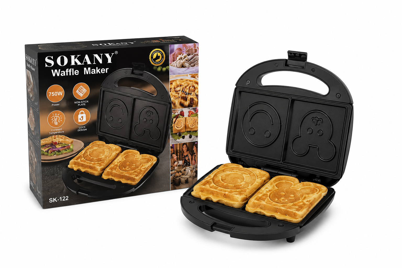 SOKANY Waffle Maker | Elektrikli Vafli Bişirən Aparat