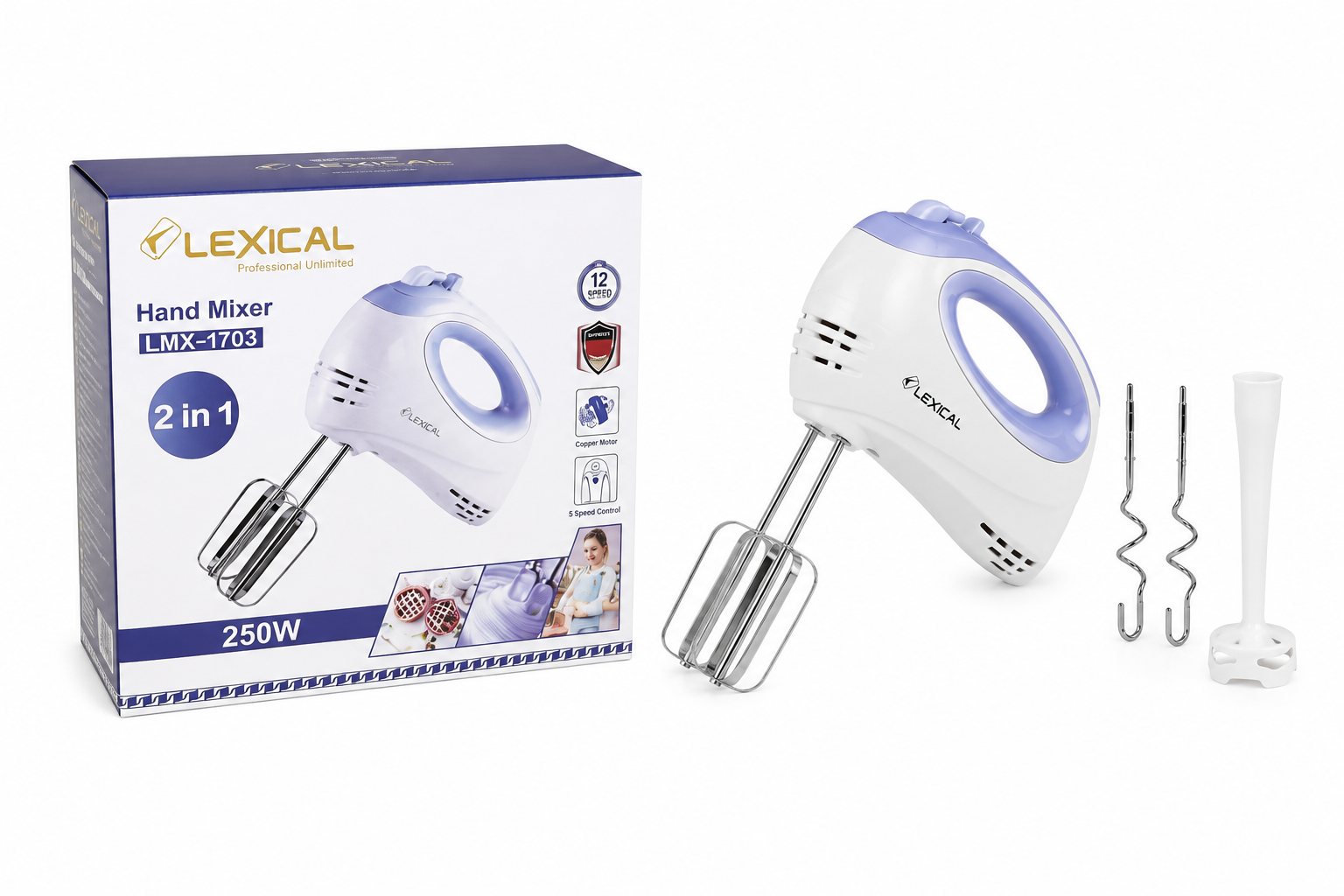 LEXICAL 2-in-1 Elektrik Mikser