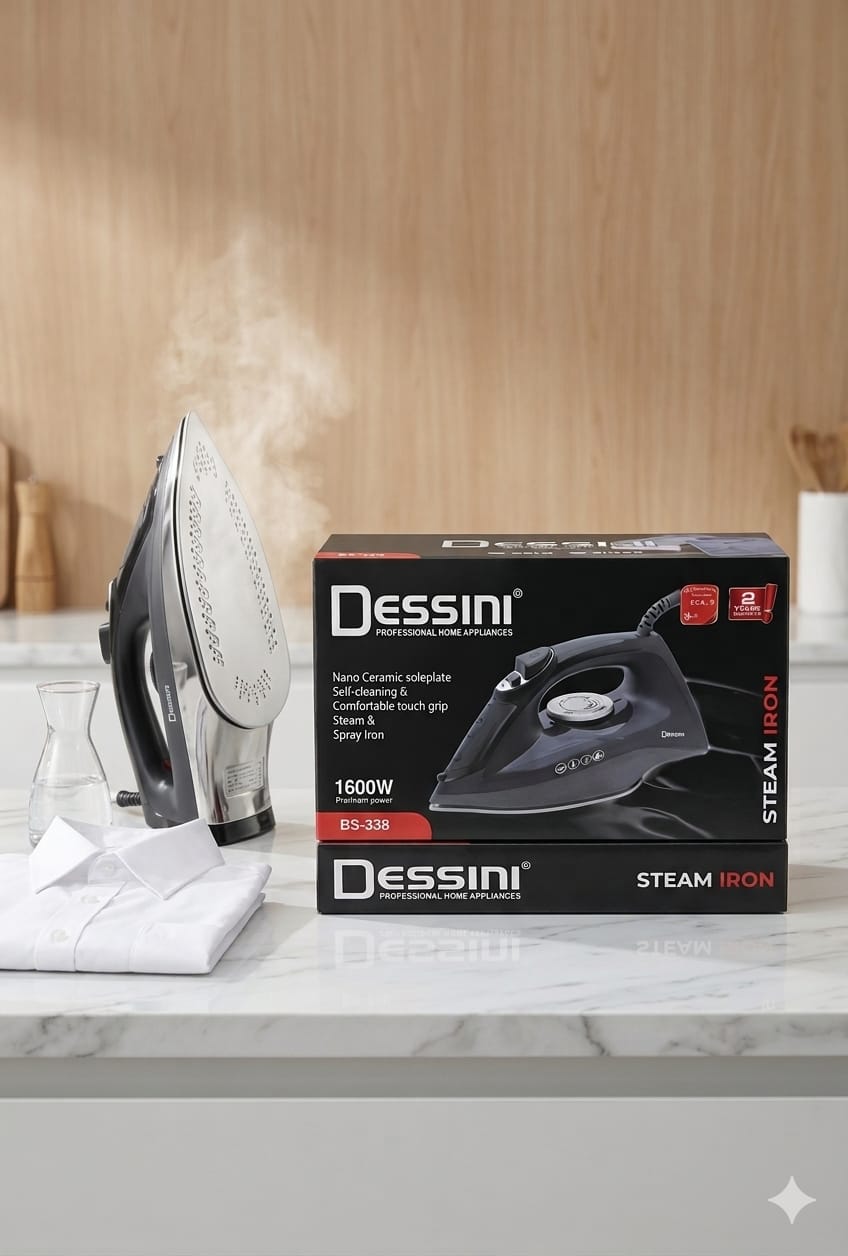 Dessini BS-338 Nano Keramika Dabanlı Buxarlı Ütü (1600W)