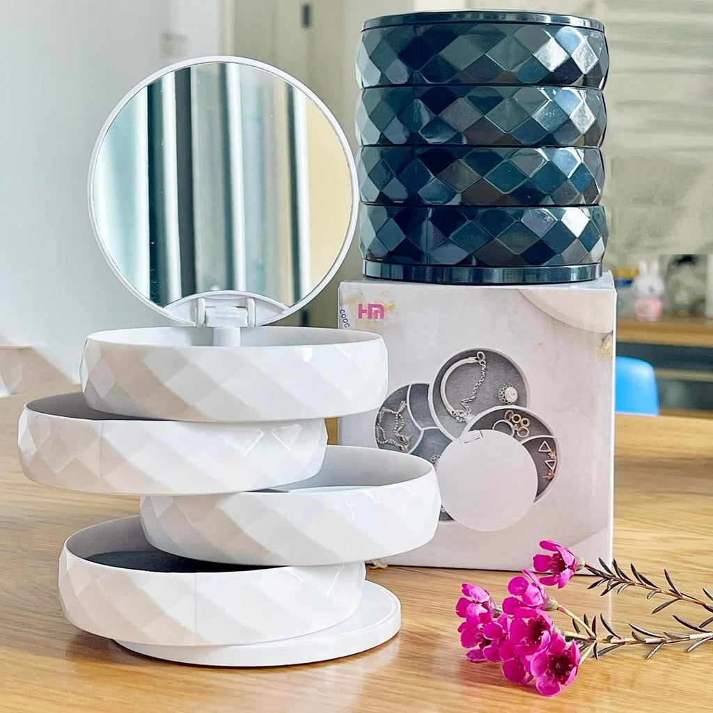 360° Fırlanan Güzgülü Kosmetik Organizer