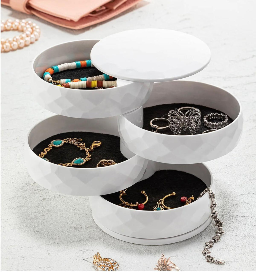 360° Fırlanan Güzgülü Kosmetik Organizer