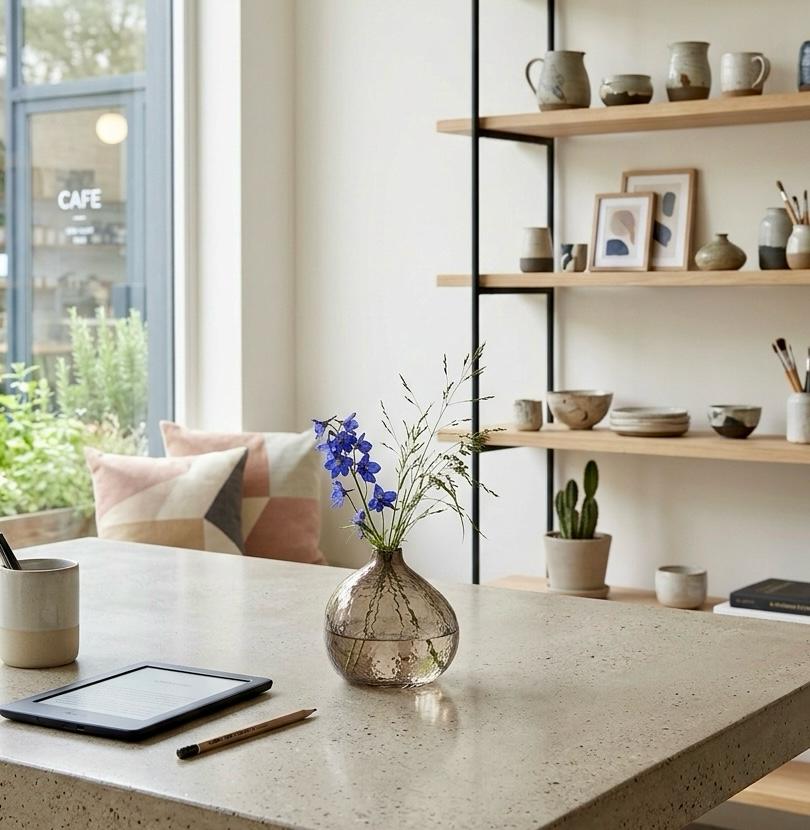 Danny Home Şüşə Vazo — Yuvarlaq Çiçəklik, Qəhvəyi