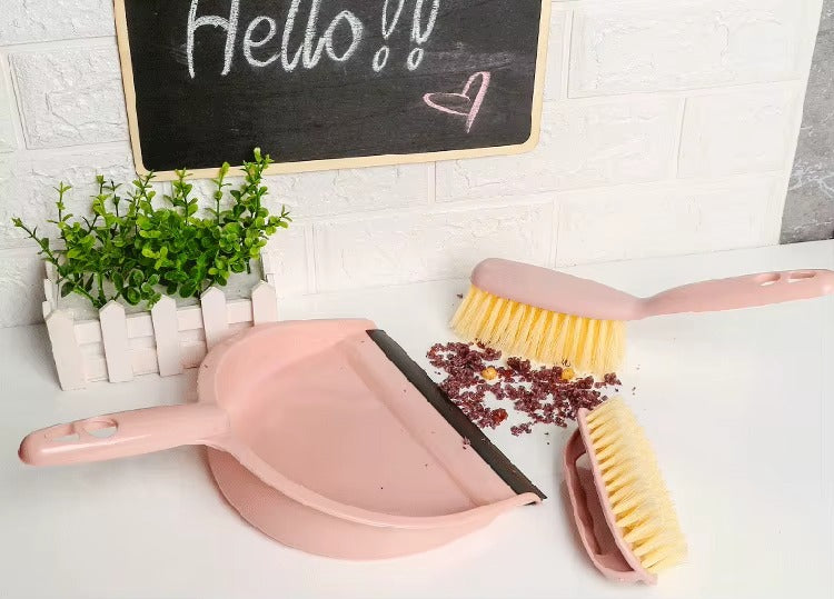 4 ədəd mini plastik mətbəx və ev üçün pəncərə təmizləmə faraşı və fırça dəsti