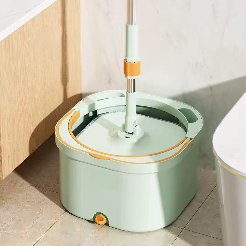 Smart-Clean Ultra İki Bölməli Fırlanan Mop və Vedrə Dəsti (Turkuaz / Nanə Yaşılı)