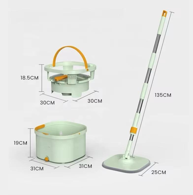 Smart-Clean Ultra İki Bölməli Fırlanan Mop və Vedrə Dəsti (Turkuaz / Nanə Yaşılı)